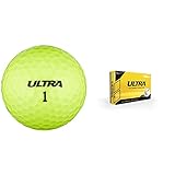 Wilson Ultra, 2-Piece Golfbälle für mehr Länge, 15er-Pack, Weiche Ionomerhülle, Ultra, Gelb Staff Golfbälle, Ultra, Zweiteiliger Golfball, 15 Bälle, Weiß