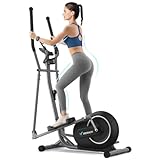 MERACH Crosstrainer für Zuhause, Ultraleise Elliptical Crosstrainer mit 16-stufiger Magnetwiderstand, Kardio Ellipsentrainer mit Pulssensor, LCD-Monitor, Tablet-Ständer, Leicht zu bewegen,bis zu 120KG