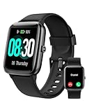 GRV Smartwatch für Damen Herren mit Telefonfunktion,Fitnessuhr mit Herzfrequenzmessung,SpO2,Schrittzähler,Schlafmonitor,Multi Trainingsmodi für iOS Android Handy