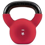 Yes4All WV6P Neopren beschichtete Kettlebell, Krafttraining Kettlebells - 8KG Rot