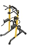 HAKENO Power Tower Dip Station Klimmzugstange für Krafttrainingsgeräte für das Heim-Fitnessstudio in der Größe verstellbar. Ladekapazität bis zu 300KG