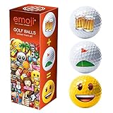 Emoji-Unisex Novelty Fun Golf Bälle (3 Stück), rot